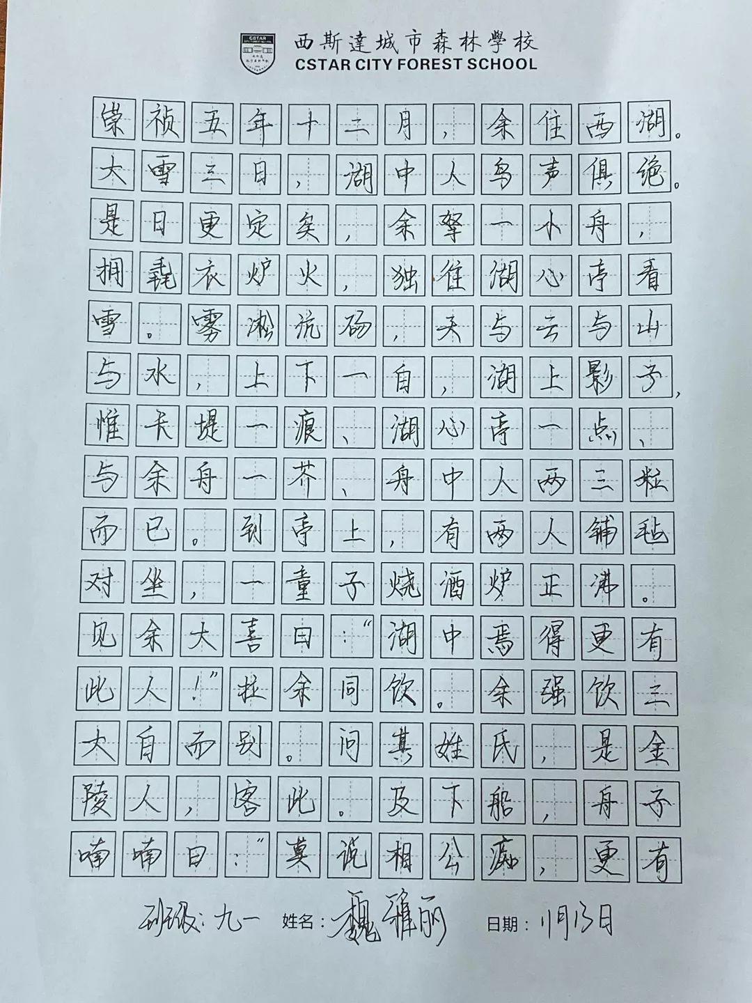 挥毫泼墨书细腻之韵 横平竖直立青云之志---304am永利集团官网都会森林学校初中部举行硬笔书法大赛